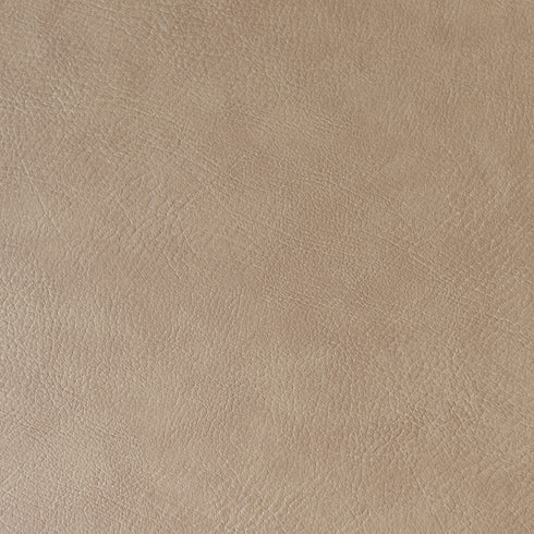 Elmer Faux Leather Ottoman – Round Khaki Ottoman | Decorative Ottoman | Kinwell Furniture | Modern Faux Leather Furniture